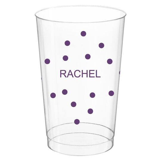 Confetti Dot Party Clear Plastic Cups