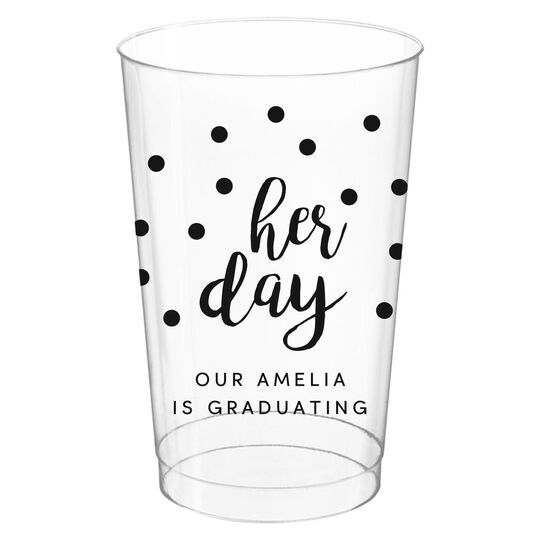 Confetti Dots Her Day Clear Plastic Cups