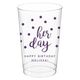 Confetti Dots Her Day Clear Plastic Cups Image 3 of 3