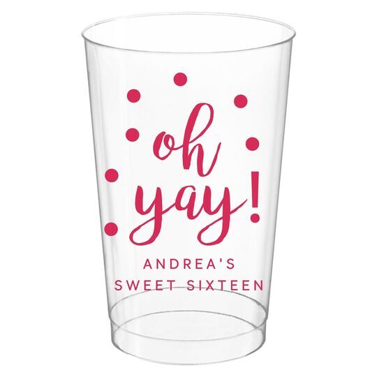 Confetti Dots Oh Yay! Clear Plastic Cups