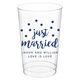 Confetti Dots Just Married Clear Plastic Cups Image 2 of 2