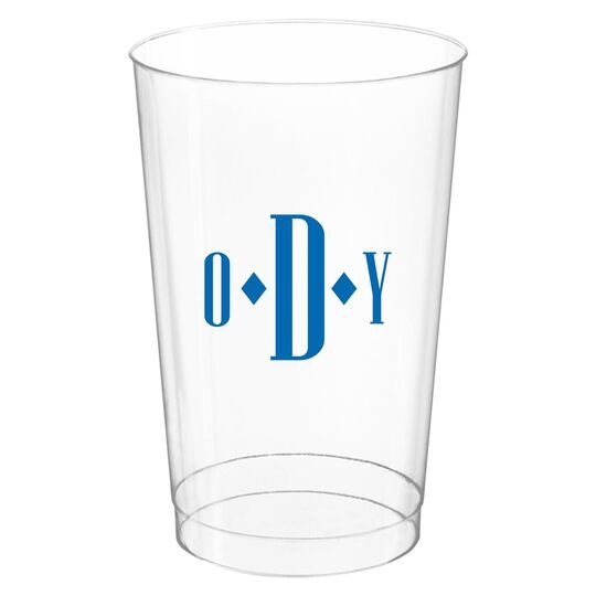 Condensed Monogram Clear Plastic Cups