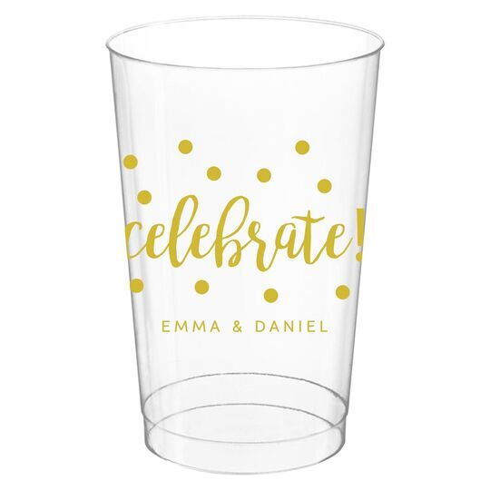 Confetti Dots Celebrate Clear Plastic Cups