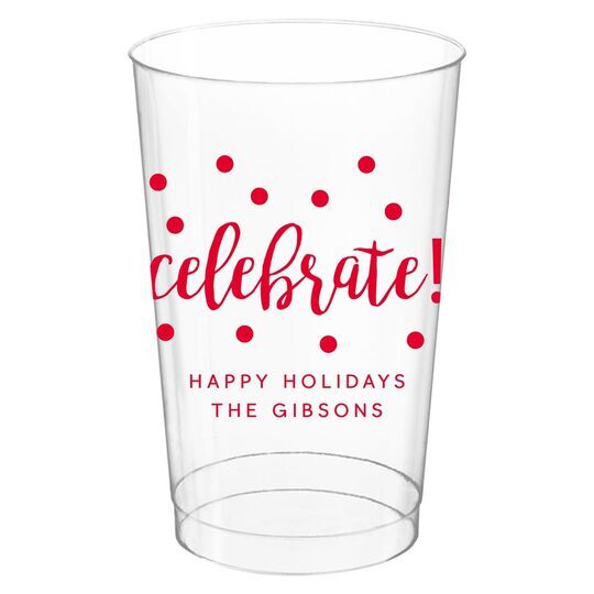 Confetti Dots Celebrate Clear Plastic Cups