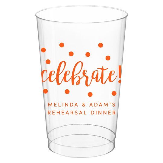 Confetti Dots Celebrate Clear Plastic Cups