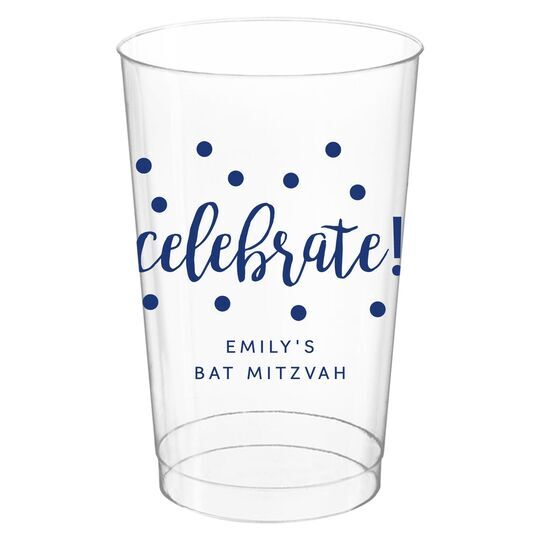 Confetti Dots Celebrate Clear Plastic Cups