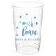Confetti Dots Our Love Clear Plastic Cups Image 1 of 3