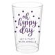 Confetti Dots Oh Happy Day Clear Plastic Cups Image 1 of 3