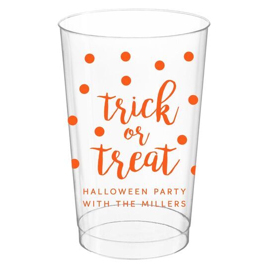 Confetti Dots Trick or Treat Clear Plastic Cups