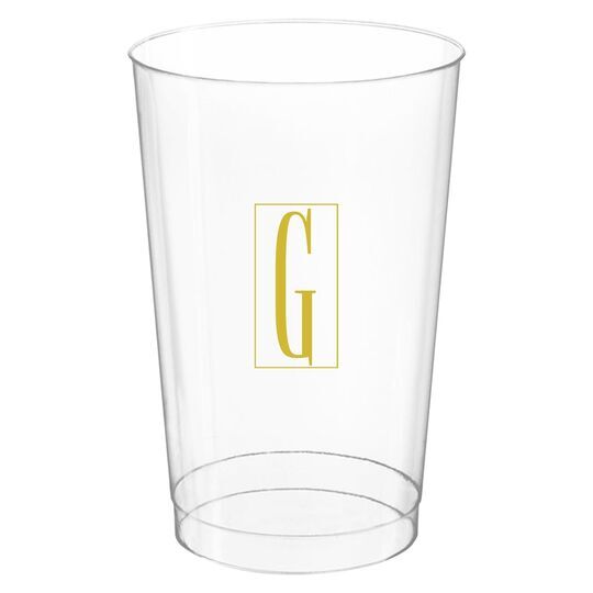 Contempo Monogram Clear Plastic Cups
