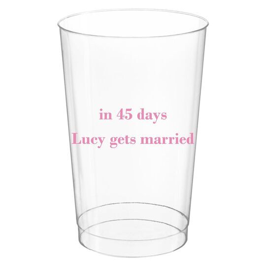 Counting the Number of Days Clear Plastic Cups