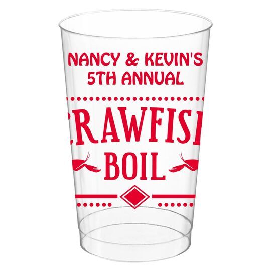 Crawfish Boil Clear Plastic Cups