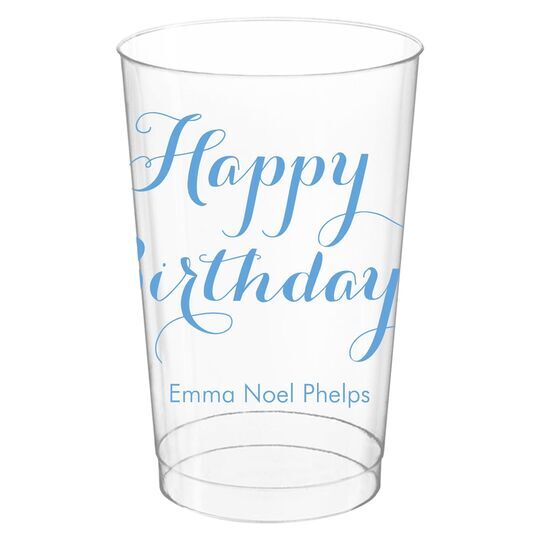 Darling Happy Birthday Clear Plastic Cups