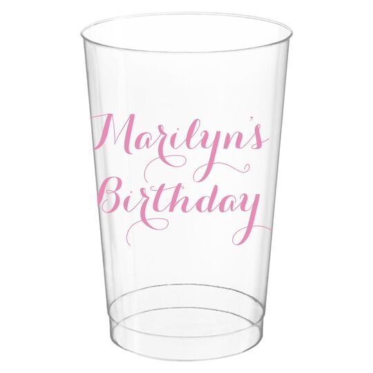 Darling Script Clear Plastic Cups