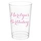 Darling Script Clear Plastic Cups Image 1 of 2