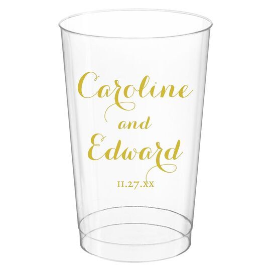 Darling Script Clear Plastic Cups