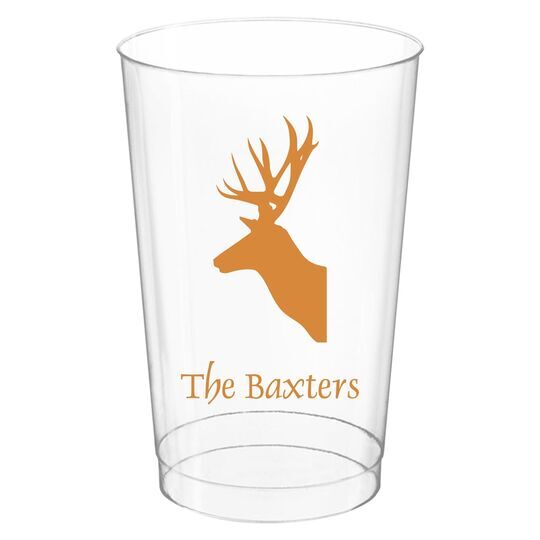 Deer Buck Clear Plastic Cups