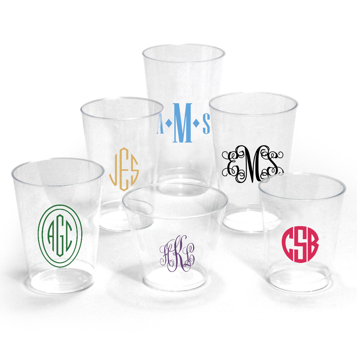 design-your-own-monogram-clear-plastic-cups