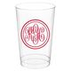 Double Circle Monogram Clear Plastic Cups Image 1 of 5