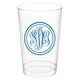Double Circle Monogram Clear Plastic Cups Image 2 of 5