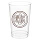 Double Circle Monogram Clear Plastic Cups Image 4 of 5