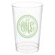 Double Circle Monogram Clear Plastic Cups Image 5 of 5