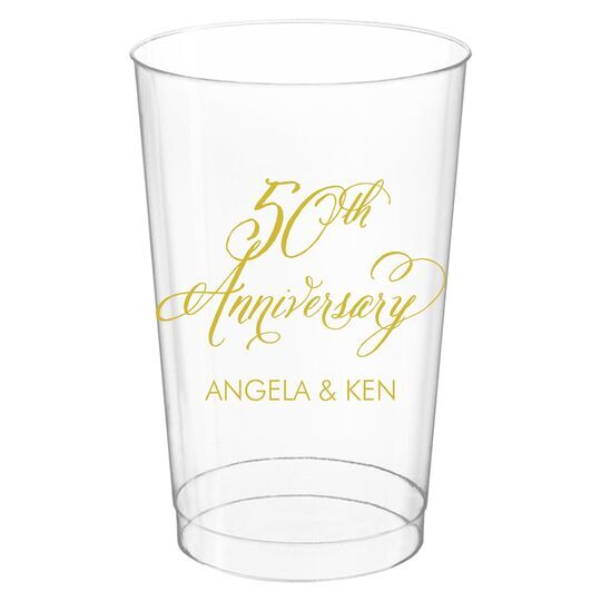 Personalized Clear Plastic Cups for Weddings