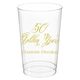 Elegant 50 Golden Years Clear Plastic Cups Image 2 of 2