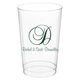Elegant Initial Clear Plastic Cups Image 1 of 5