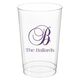 Elegant Initial Clear Plastic Cups Image 2 of 5