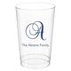 Elegant Initial Clear Plastic Cups Image 4 of 5