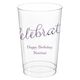 Expressive Script Celebrate Clear Plastic Cups Image 1 of 5