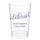 Expressive Script Celebrate Clear Plastic Cups Image 4 of 5