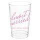 Expressive Script Almost Married Clear Plastic Cups Image 2 of 2