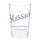Expressive Script Blessed Clear Plastic Cups Image 5 of 5
