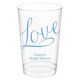 Expressive Script Love Clear Plastic Cups Image 2 of 3