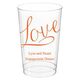 Expressive Script Love Clear Plastic Cups Image 3 of 3