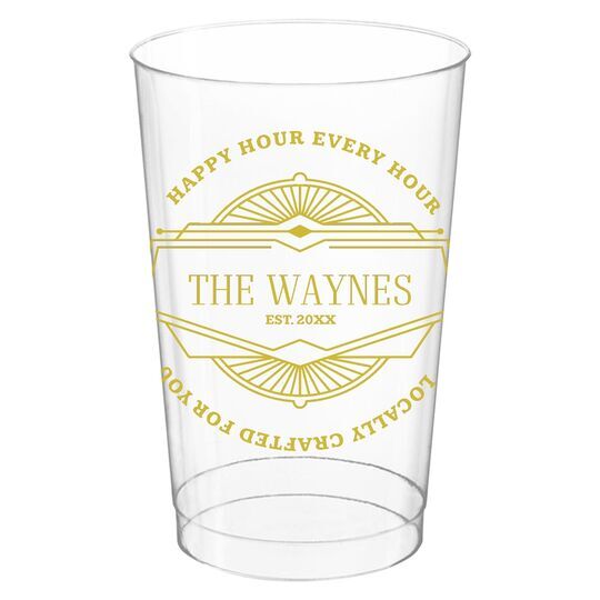 Happy Hour Every Hour Clear Plastic Cups