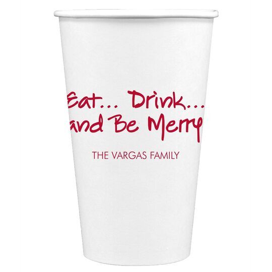 Studio Eat, Drink Be Merry Paper Coffee Cups