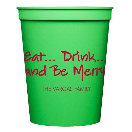 Studio Eat, Drink Be Merry Stadium Cups