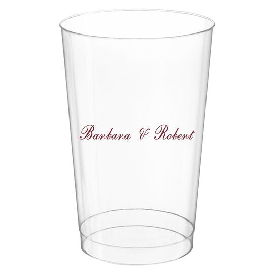 Formal Script Clear Plastic Cups