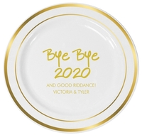 Studio Bye Bye 2020 Premium Banded Plastic Plates