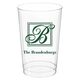 Framed Initial Plus Text Clear Plastic Cups Image 2 of 2