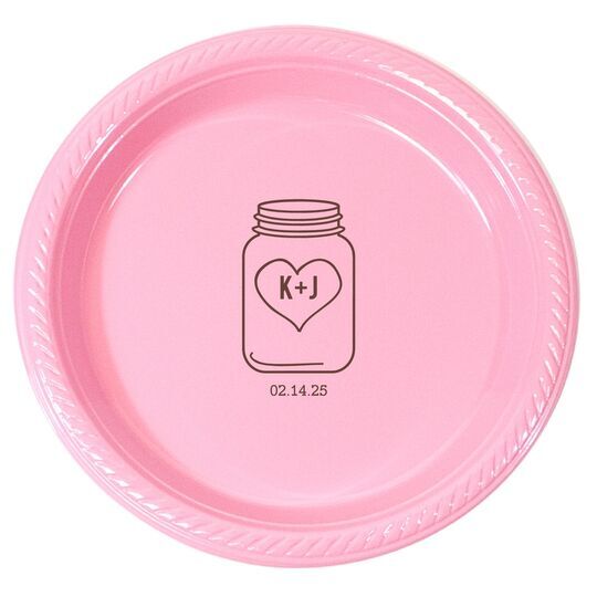 Mason Jar Plastic Plates