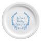 Floral Laurel Wreath Paper Plates Image 3 of 5