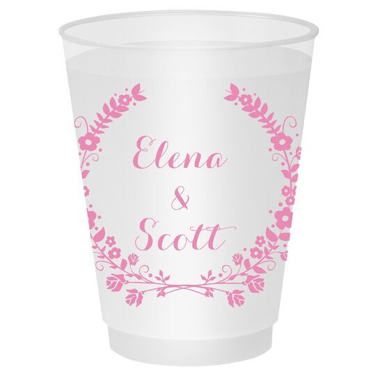 Floral Laurel Wreath Shatterproof Cups