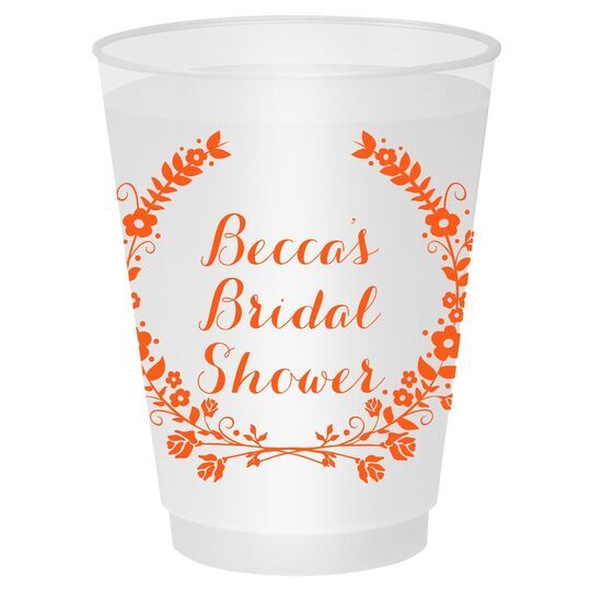Floral Laurel Wreath Shatterproof Cups