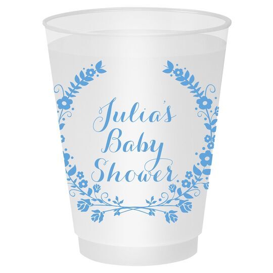 Floral Laurel Wreath Shatterproof Cups