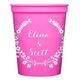 Floral Laurel Wreath Stadium Cups Image 1 of 5