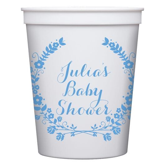 Floral Laurel Wreath Stadium Cups